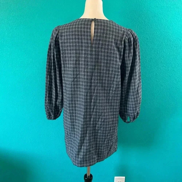Reformation Jeans Celina Grid Deadstock Flannel Miniskirt Mini Tunic Dress Sz M - Picture 3 of 5